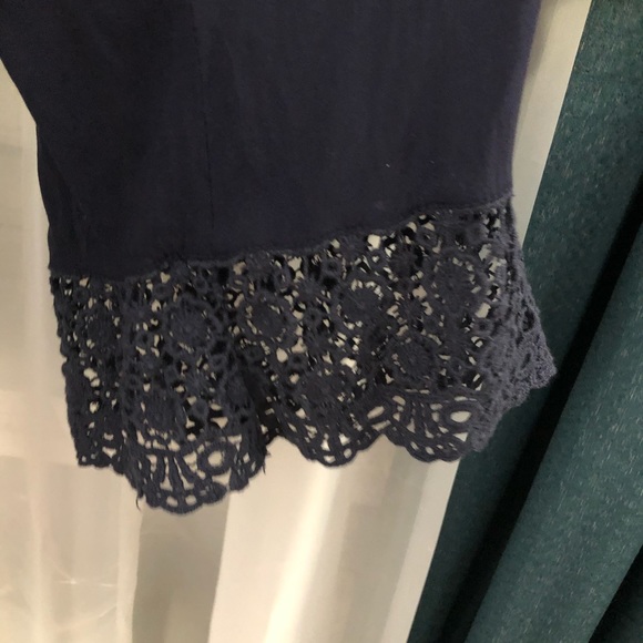 Navy Boho Peasant Tunic Blouse - Picture 5 of 10